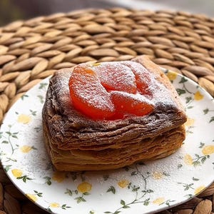 Faux savon pour gâteau - Dessert danois réaliste avec mandarine - Cadeau pour les amateurs de gâteaux, décoration de cuisine inspirée des aliments, cadeau de farce pour les gourmands