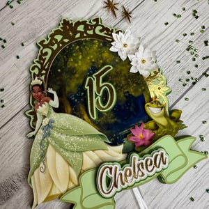 Princess Tiana Cake Topper, Princess Tiana Topper, Tiana Cake Topper, Princess & The Frog Cake Topper, Princess Cake Topper, Princess Topper