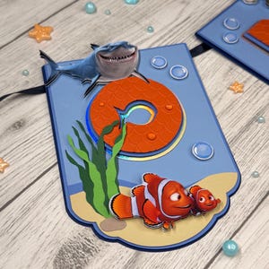 Finding Nemo High Chair Banner, ONE Finding Nemo Banner, Finding Nemo Birthday Banner, Finding Nemo Birthday Decorations, Nemo Banner.