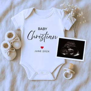 Digital Pregnancy Announcement Template Editable Baby Announcement Aesthetic Minimalistic Template
