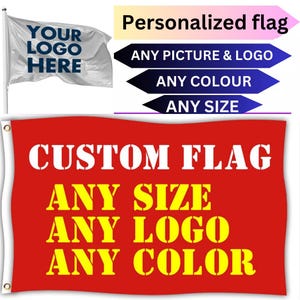 Custom Any Size Double Single Polyester Flags, Personalized Text/Photo Flag Tapestry, Customized Company / Sports /Advertising Logo Banner