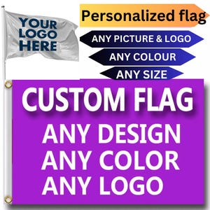 Custom Printed Personalized Flag -Any Size Festival Polyester Banner, Single/Double-Sided Printed Photo/Text/ Logo for Event, Business-Party