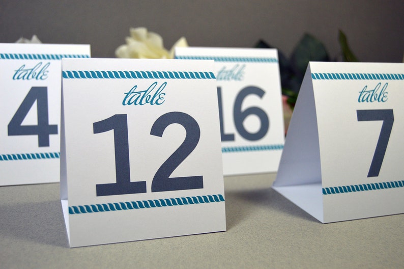 Wedding Table Numbers Tented Numbers Stand up Numbers Etsy