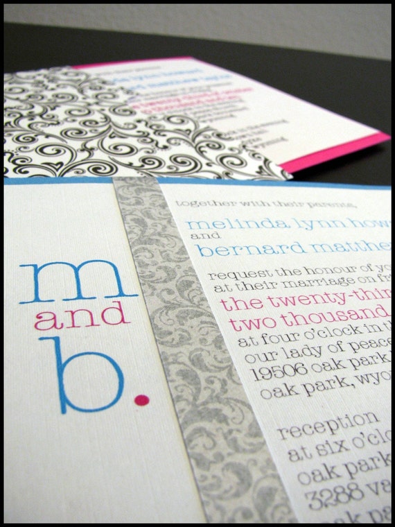 Items similar to Logo Typewriter Wedding Invitation Set by RunkPock