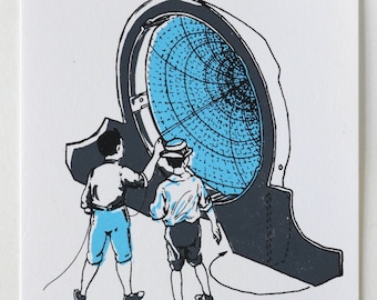 El Portal // Serigrafía original de bellas artes // Ciencia imaginada