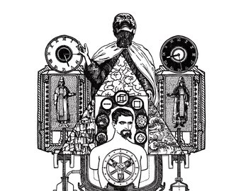 Balance de materia // Impresión en relieve original