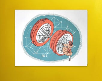 VIAJES SEGUROS / Impresión de ciencia ficción / Portal / Serigrafía