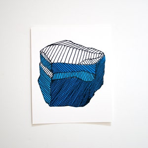 Sapphire Gemstone // Silkscreen Print // Virgo