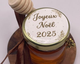Christmas Party Favors - 50g Jar of Honey to personalize to decorate your table