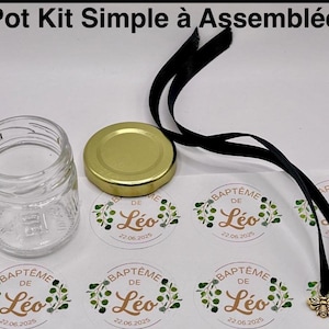 Lege pot om te personaliseren_Kit voor bruiloften, doopsels, verjaardagen, babyshowers... Om te vullen met honing, gesuikerde amandelen, jam, snoepjes...