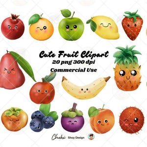 Słodkie owoce Clipart, Kawaii Fruit Clipart, Słodki owocowy kolor wody, Słodkie jedzenie, sok owocowy clipart, świeże owoce Clipart, Letnie owoce png