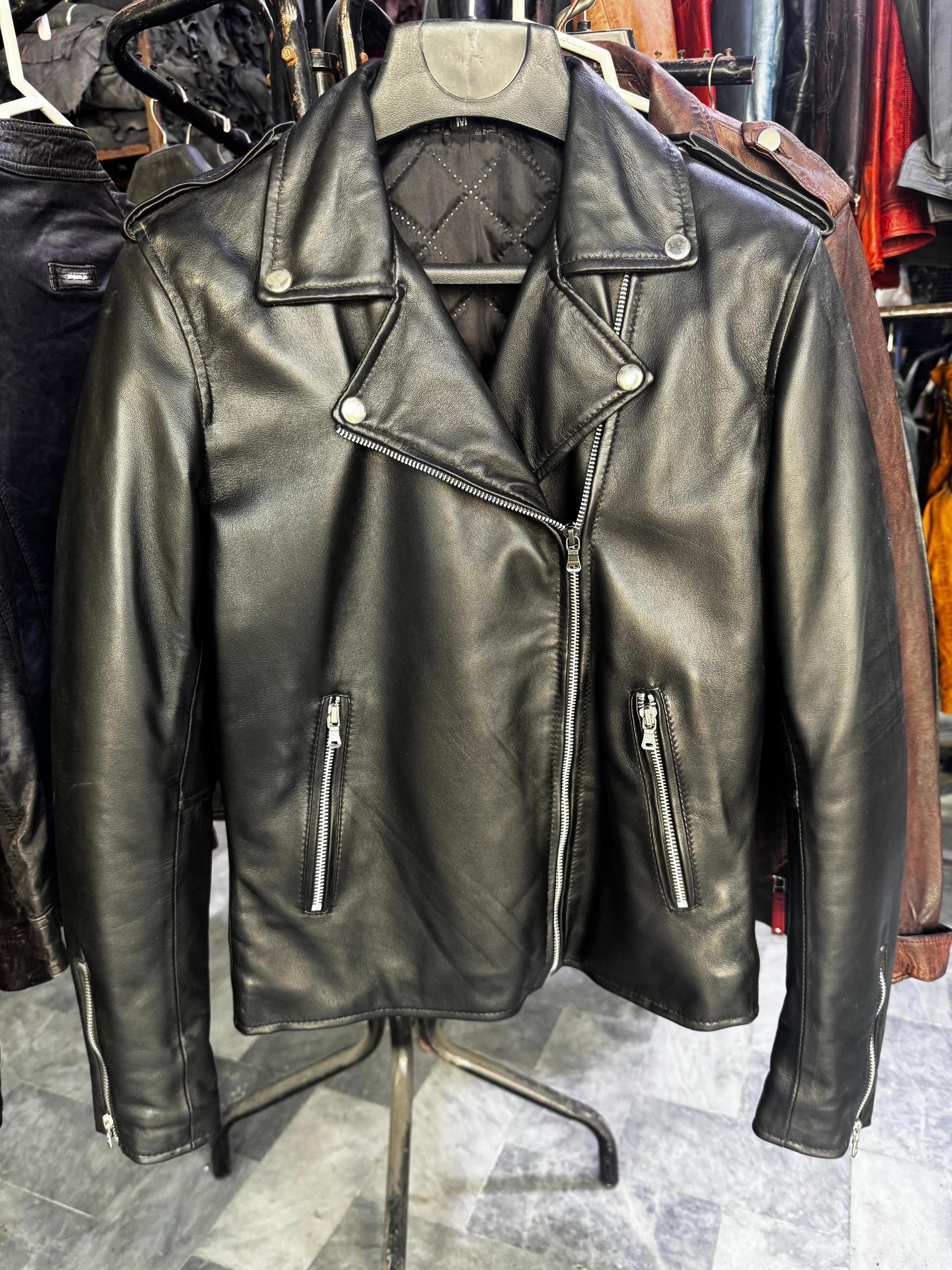 Genuine Sheep Leather Jacket – Men's Vintage Style - Etsy Israel