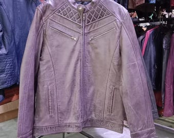 Handmade Genuine Leather Biker Jacket – Customizable Stitching