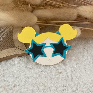 Broche Super Nanas Bulle Fait Main – Accessoire Papeterie Cartoon Personnalisé – Broche en Papier Cartonné