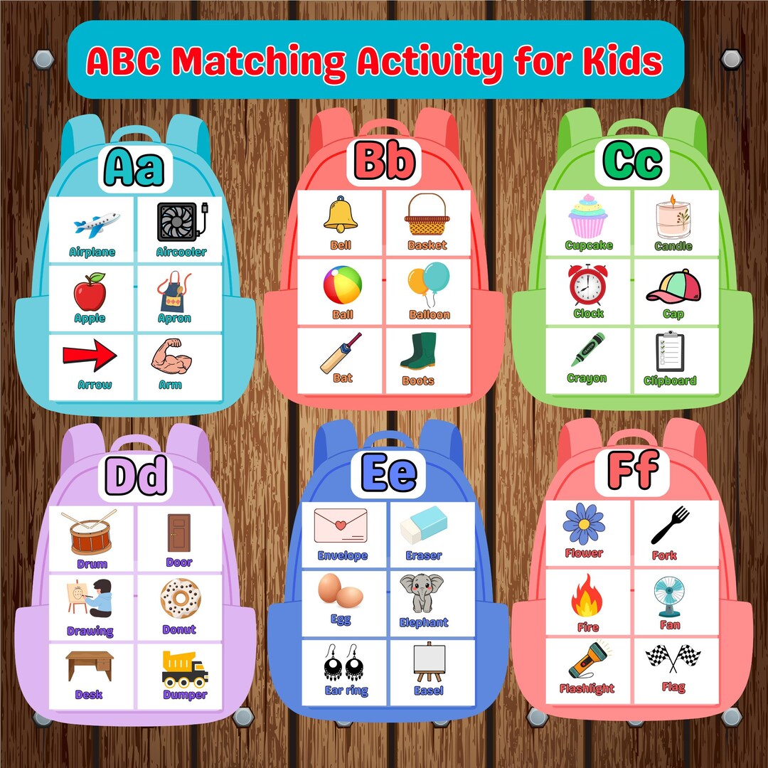 ABC Matching Game – Alphabet Learning Busy Book for Kids - Etsy