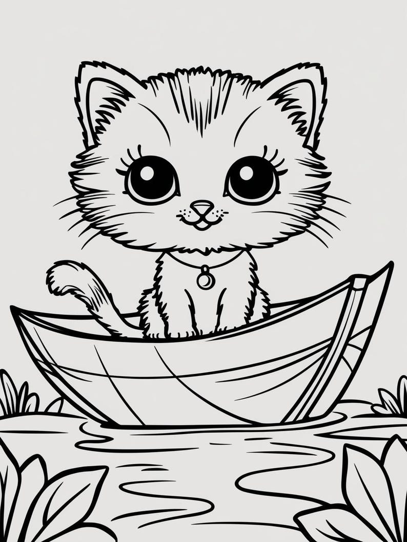 Cute Kittens Coloring Book for Kids 130 Adorable Cat Sketches to