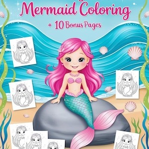 Ultiem zeemeerminkleurboek voor kinderen – 110 pagina&#39;s magisch onderwaterplezier!