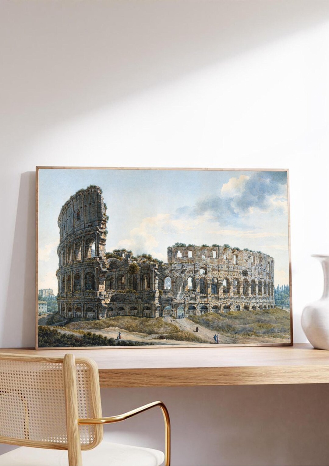 Ancient Rome Colosseum Poster, Vintage Painting, Historic Wall Art ...