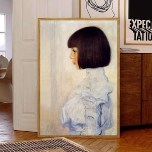 Gustav Klimt Portrait Helene Klimt Poster, Vintage Print, Fine Art Print, Classic Print, Modern Portrait Painting, Vintage Painting