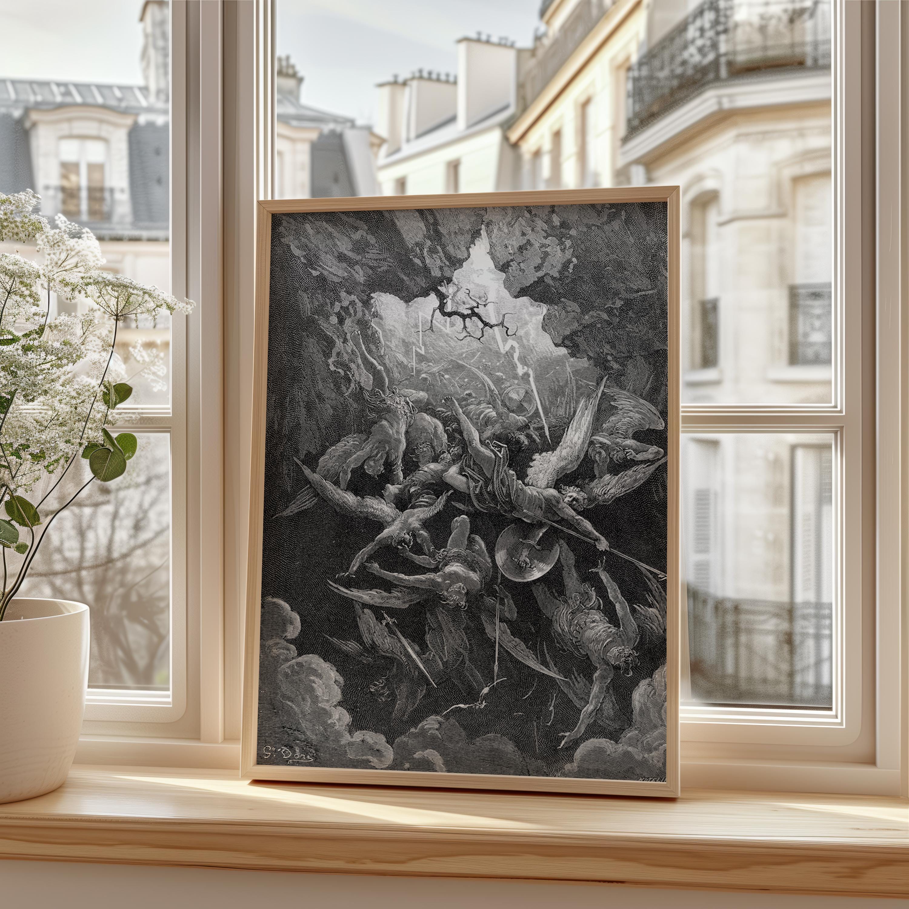 Gustave Doré Hellfall Print – the Mouth of Hell Wall Art – Gothic