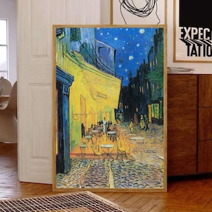 Van Gogh Café Terrace at Night Art Poster, Vintage Art, Van Gogh Print, Starry Night Decor, Museum Poster, Premium poster, Matte Material