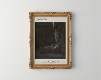 Gustave Doré The Calling  Of Samuel Print, Vintage Painting, Angel Art Religious, Wall Decor Classic, Vintage Print,