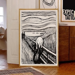 Edvard Munch The Scream Poster, Emotional Art Poster, Fine Art Print, Munch Art Print, Museum Poster, Premium poster, Matte Material