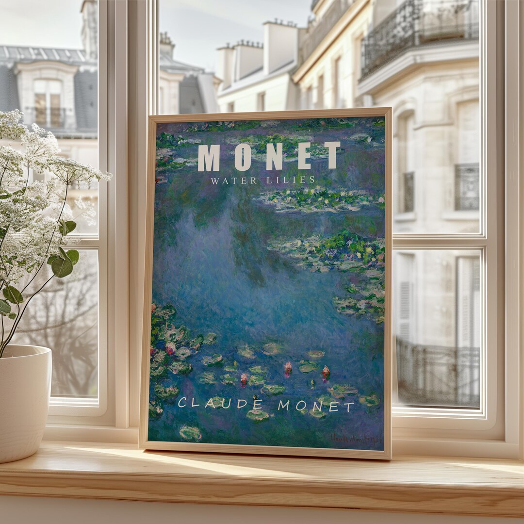 Claude Monet Water Lilies Poster - Famous Impressionist Wall Art Print ...