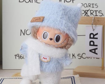 The Handmade Costume Of Rabub, The cute Rabub Plush Jacket, Pants, Hat, Shoes, Scarf, Doll Accessories. 6.8-inch Doll.