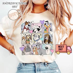 Disney Dogs Shirt, Cute Dog Lovers Disney Tee, Cartoon Dog T-Shirt, Disneyland Trip Matching Tee, Magical Pet Gift Shirt