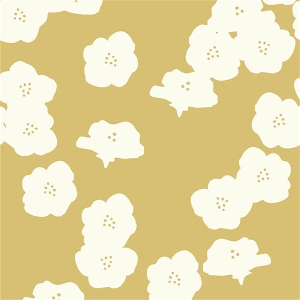 Organic DOUBLE GAUZE Fabric - Poppies Sun