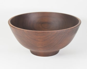 Midcentury Modern Black Walnut Bowl