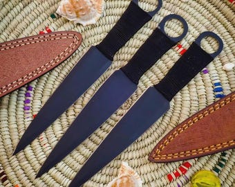 3er Set Wunderschönes Wurfmesser, Kunai Wurfmesser Jagdmesser Hochzeitsgeschenk Geschenk für Männer Weihnachten & Geburtstag Jahrestag Geschenk für Ihn USA