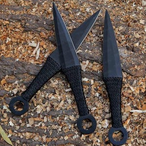 Set of 3 Hand Forged Throwing Knife Camping Tools Hunting Tool  Kunai Throwing Tools, Sharp Knife for Camping Boot Knife Gift For Him / Her