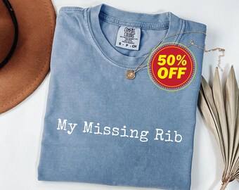 Comfort Colors®My Missing Rib新婚妻シャツギフト新婚結婚祝いTシャツブライダルギフト妻記念日、クリスマスシャツギフト