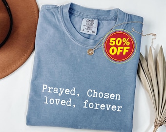 Comfort Colors® 祈りを捧げた新婚の妻へのシャツギフト 新婚結婚祝いのTシャツ ブライダルギフト 妻への記念日 クリスマスシャツギフト