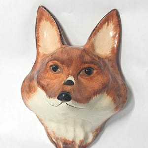 Vintage Babbacombe pottery Fox head string scissor holder