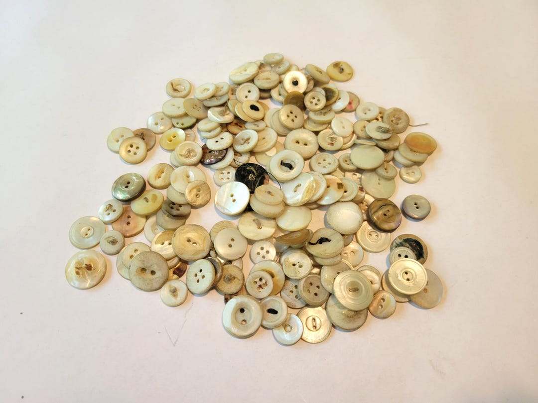 Large Lot of Antique Shell Mother of Pearl Buttons - Etsy