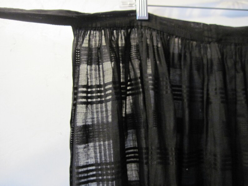 Antique Edwardian Victorian black Apron