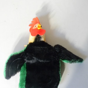 Vintage mohair rooster hand puppet
