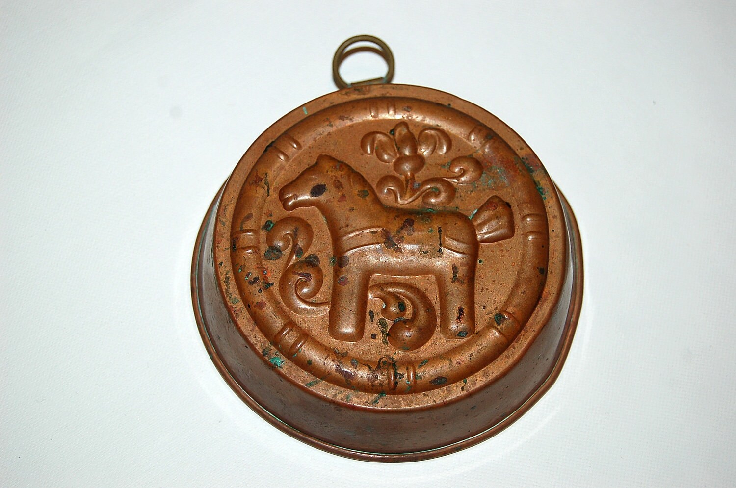 Vintage copper jello mold Dala horse Etsy