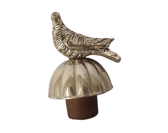 Vintage silverplate Dove bottle stopper