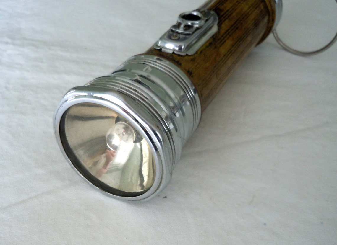 Vintage 1930s Eveready Brass Flashlight Etsy