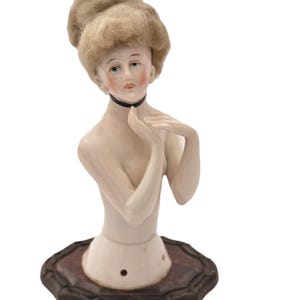 Antique porcelain pincushion half doll Made in Germany