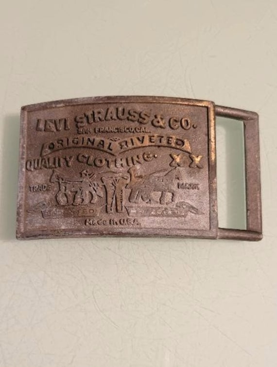Vintage metal Levi Strauss & Co belt buckle
