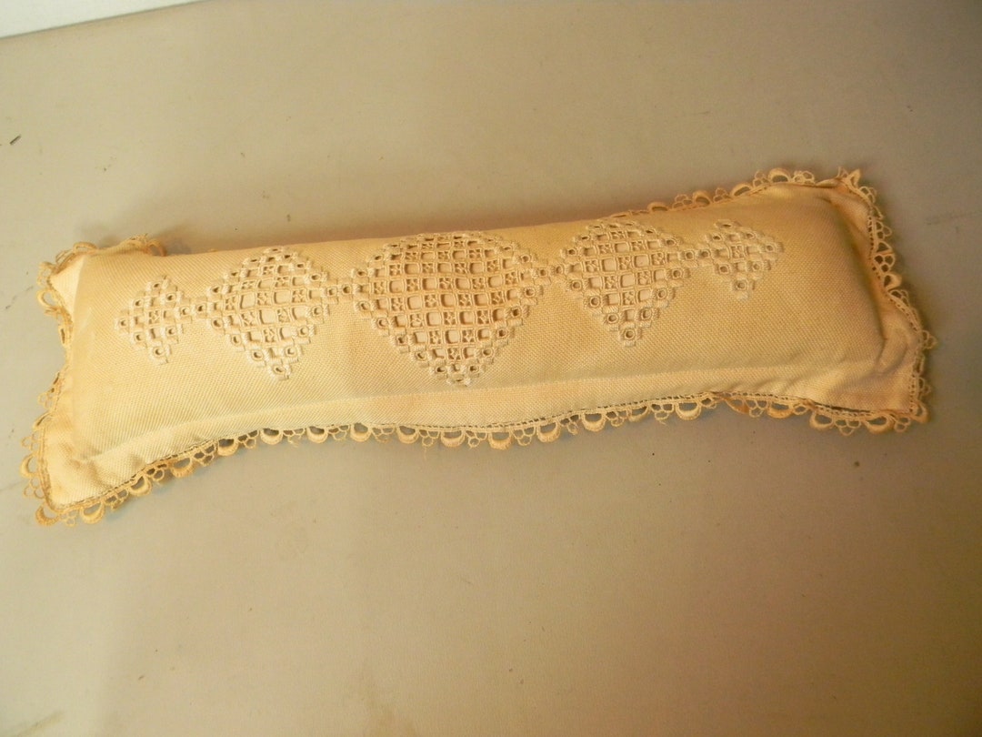 Antique Victorian Lace Eyelet Bolster Hat Pin Cushion Pillow Etsy
