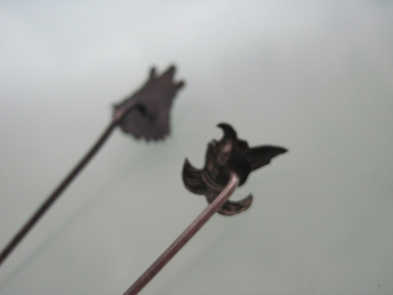 Vintage silver Viking stick pins hat pins