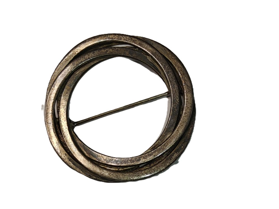 Vintage Denmark Sterling Silver Circle Pin - Etsy