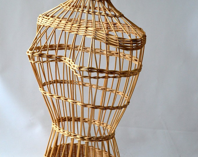 Vintage Wicker Mannequin Body Form - Etsy