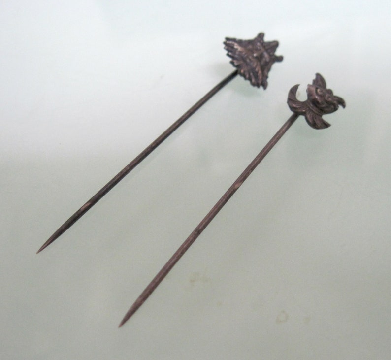 Vintage silver Viking stick pins hat pins